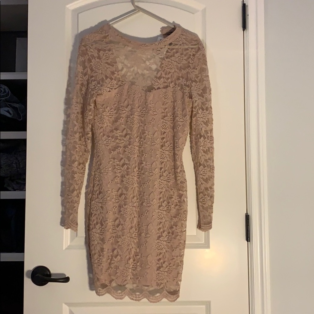 Nude lace dress